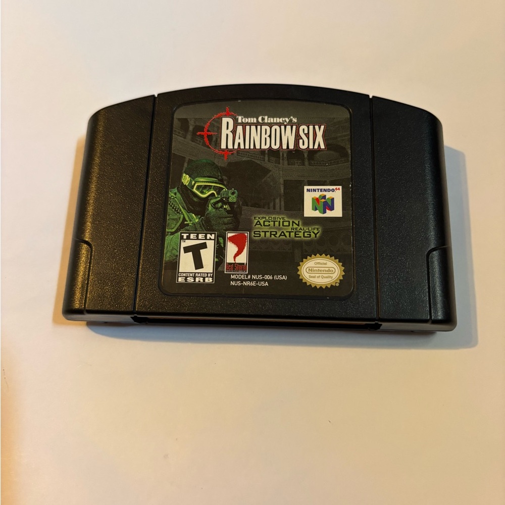 Nintendo 64 Tom Clancy's Rainbow Six Black Game Cartridge Tested And Working